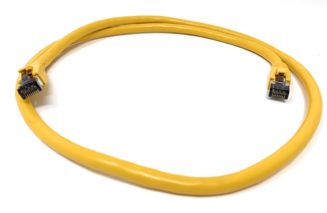 Cat8 Shielded 24AWG 40GB Ethernet Network Cable - 25 Feet - Yellow